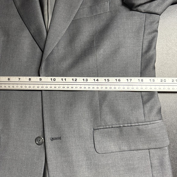 Turnbury Men's 40R Gray Wool Two-Piece Suit 32W Pants Solid - Picture 10 of 14